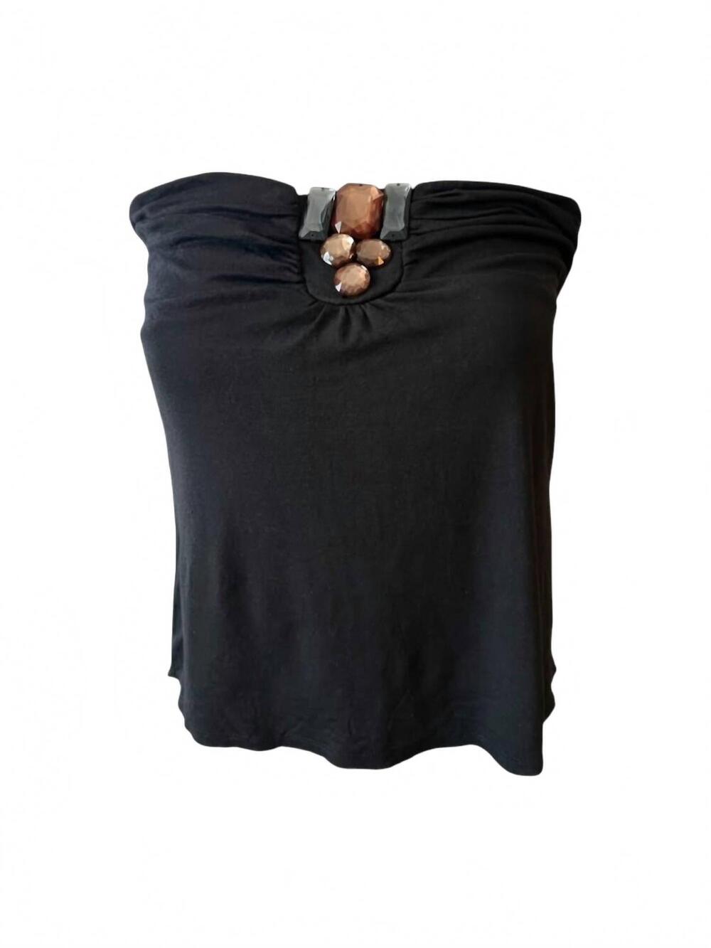 NEW RINASCIMENTO women's strapless top in black